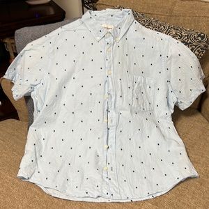 Goodfellow & Co men short sleeve button up; XL; seersucker material